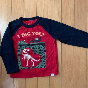Gap long-sleeve t-shirt, dinosaur theme 3T
